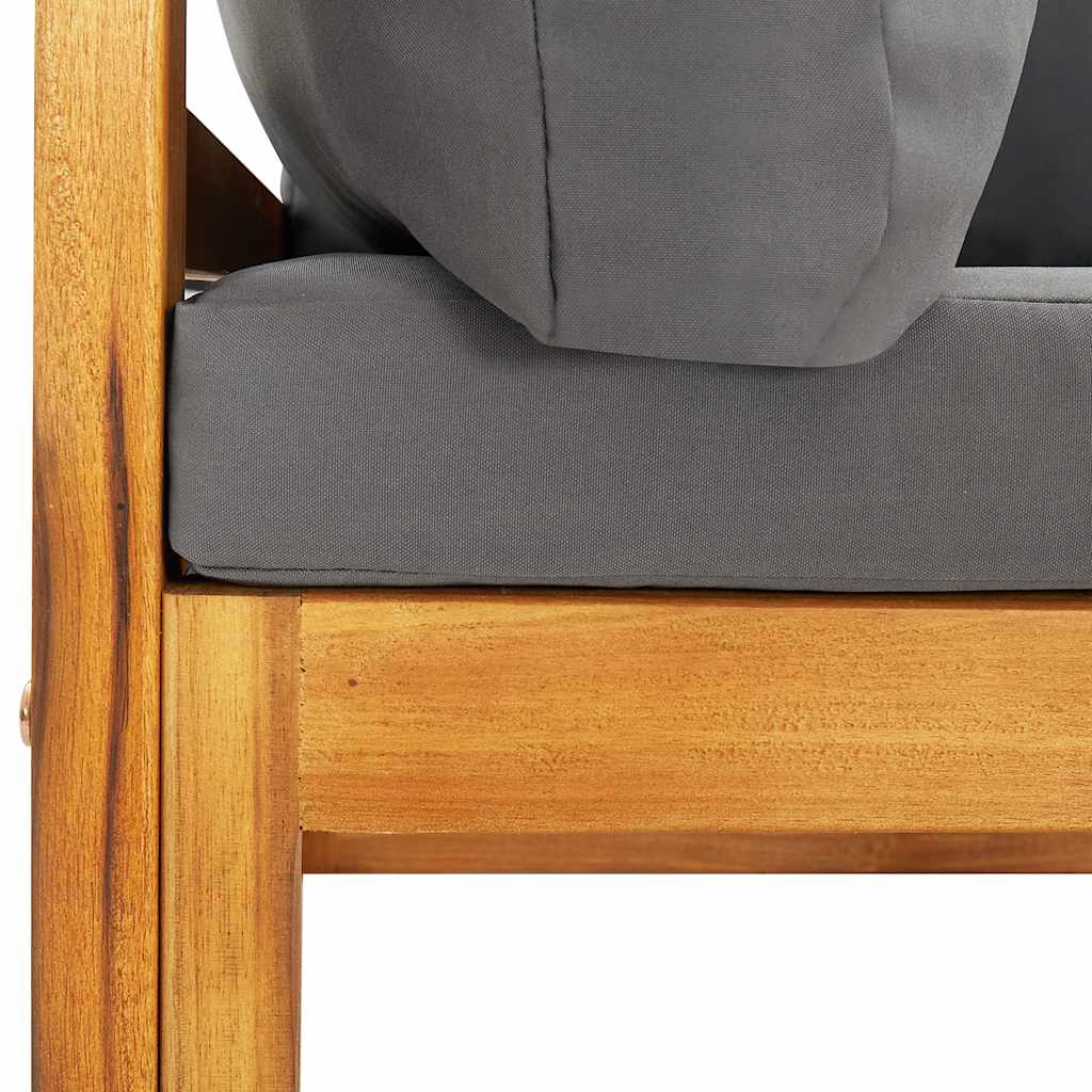 Hoekbank sectioneel met donkergrijs kussen massief acaciahout is nu te koop bij PeponiXL, paradijselijk wonen!