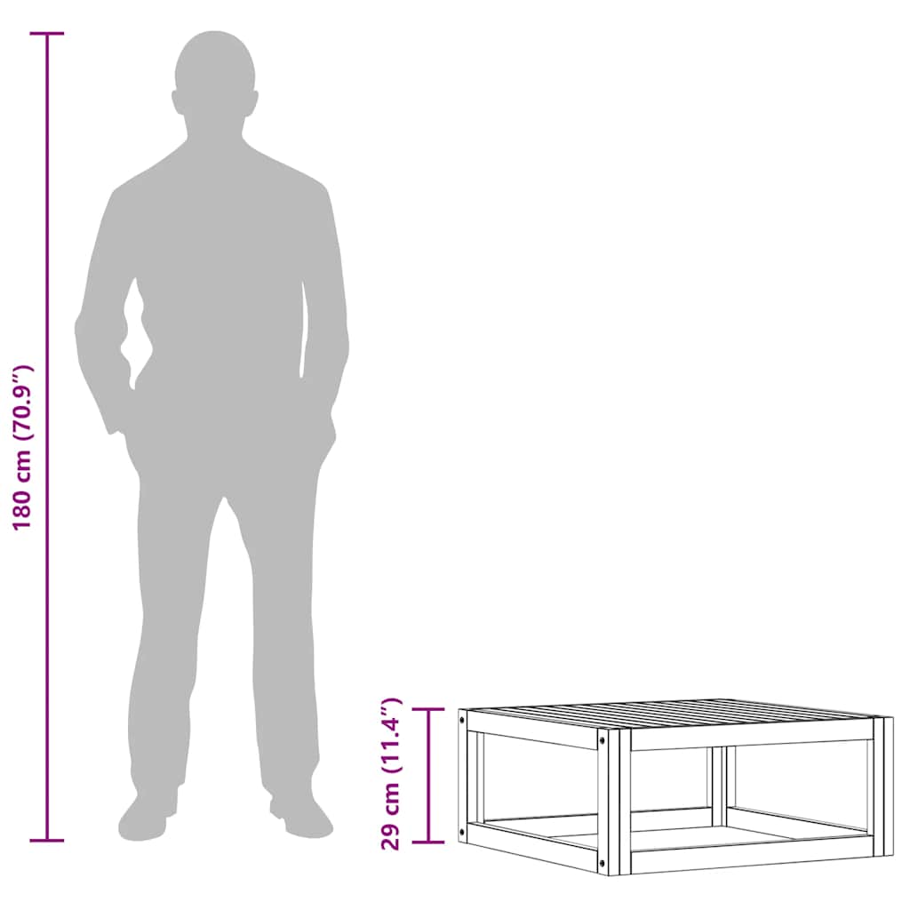 Salontafel 68x68x29 cm massief acaciahout is nu te koop bij PeponiXL, paradijselijk wonen!