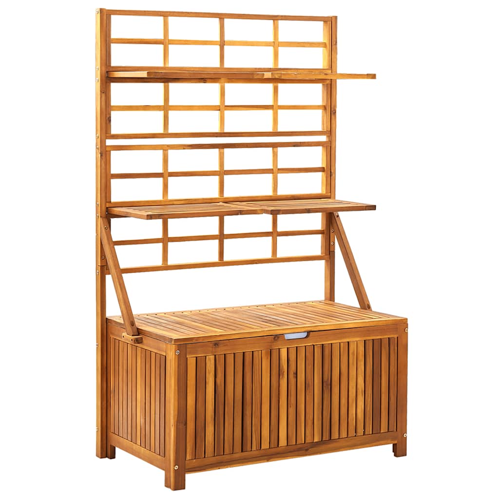 Opbergbox met latwerk 99x55x160 cm massief acaciahout is nu te koop bij PeponiXL, paradijselijk wonen!