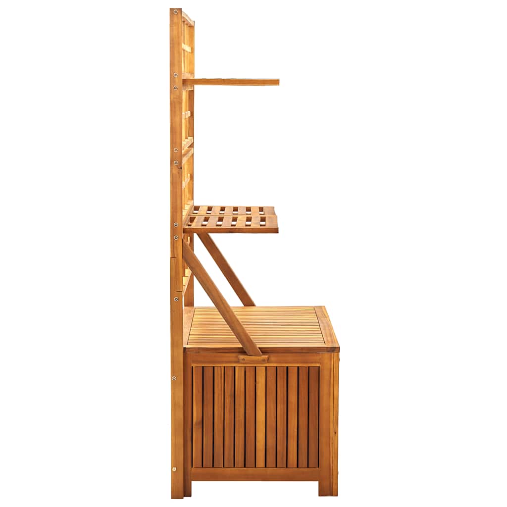 Opbergbox met latwerk 99x55x160 cm massief acaciahout is nu te koop bij PeponiXL, paradijselijk wonen!