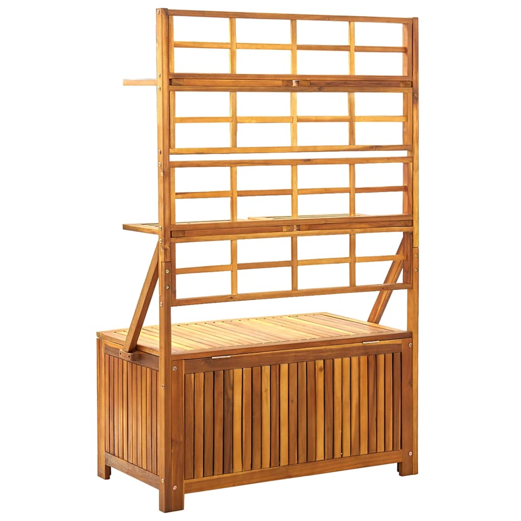 Opbergbox met latwerk 99x55x160 cm massief acaciahout is nu te koop bij PeponiXL, paradijselijk wonen!