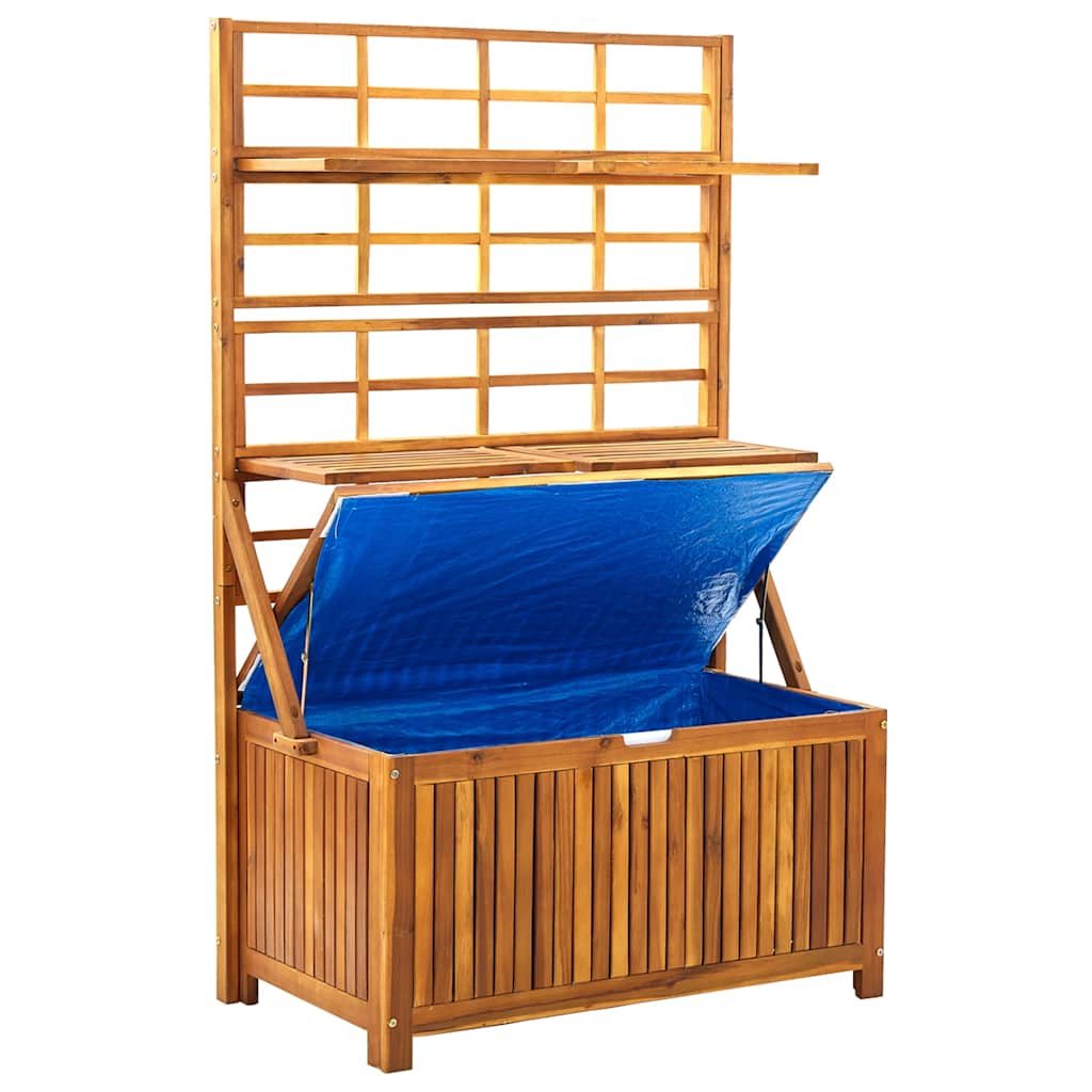 Opbergbox met latwerk 99x55x160 cm massief acaciahout is nu te koop bij PeponiXL, paradijselijk wonen!