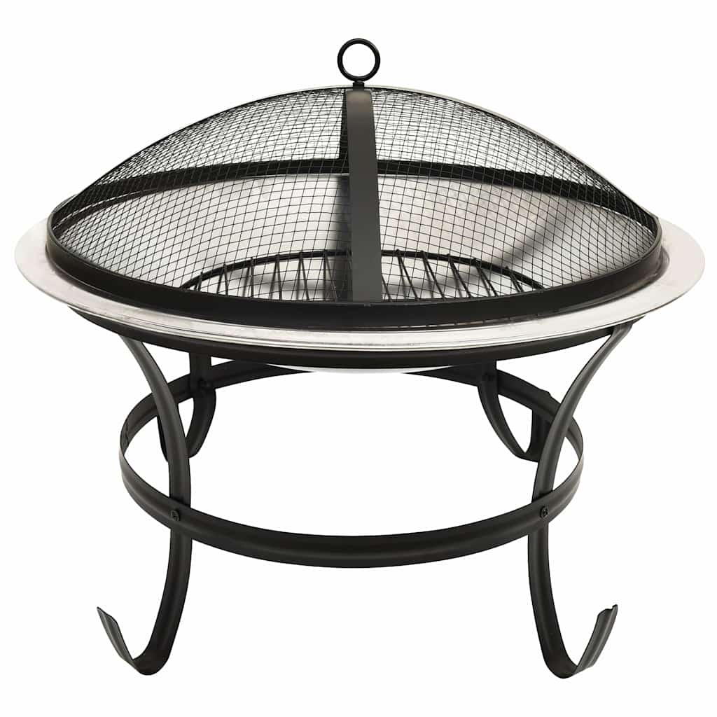 Vuurplaats en barbecue 2-in-1 met pook 56x56x49 cm rvs is nu te koop bij PeponiXL, paradijselijk wonen!