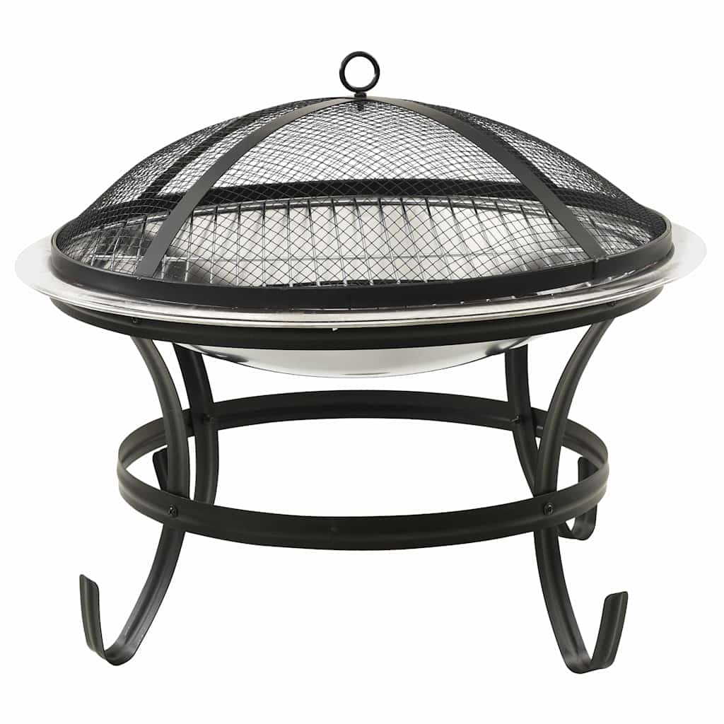 Vuurplaats en barbecue 2-in-1 met pook 56x56x49 cm rvs is nu te koop bij PeponiXL, paradijselijk wonen!
