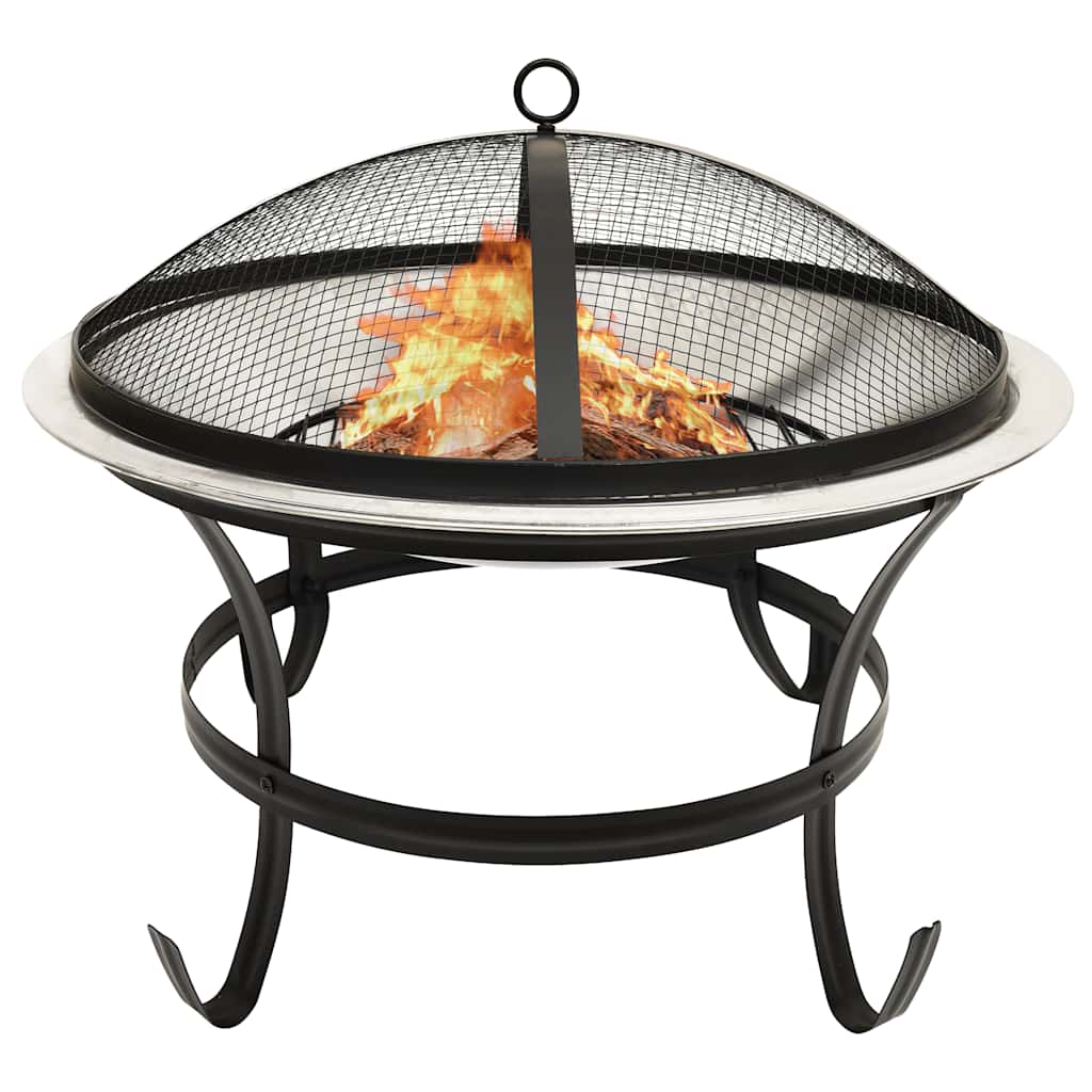 Vuurplaats en barbecue 2-in-1 met pook 56x56x49 cm rvs is nu te koop bij PeponiXL, paradijselijk wonen!