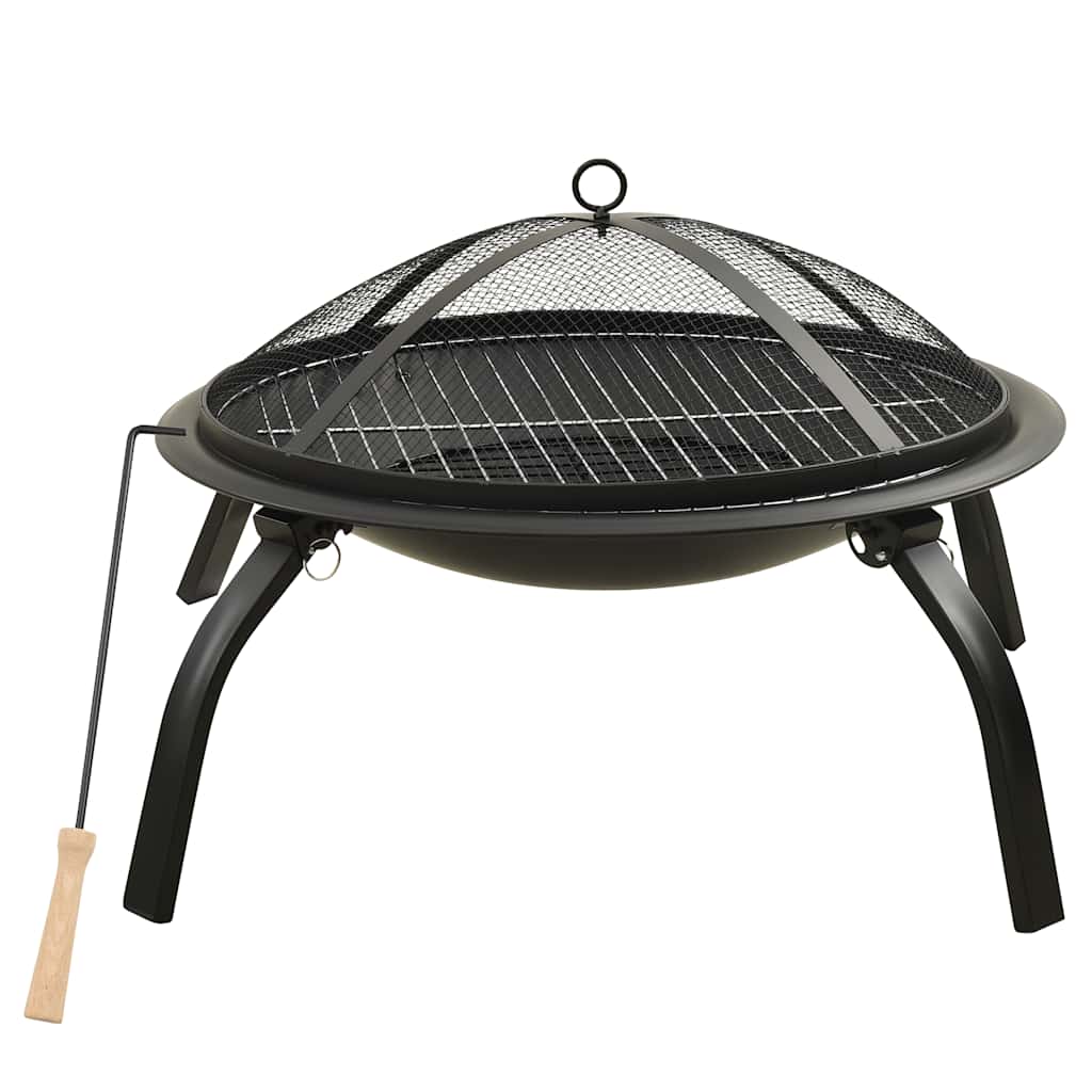 Vuurschaal en barbecue 2-in-1 met pook 56x56x49 cm staal is nu te koop bij PeponiXL, paradijselijk wonen!