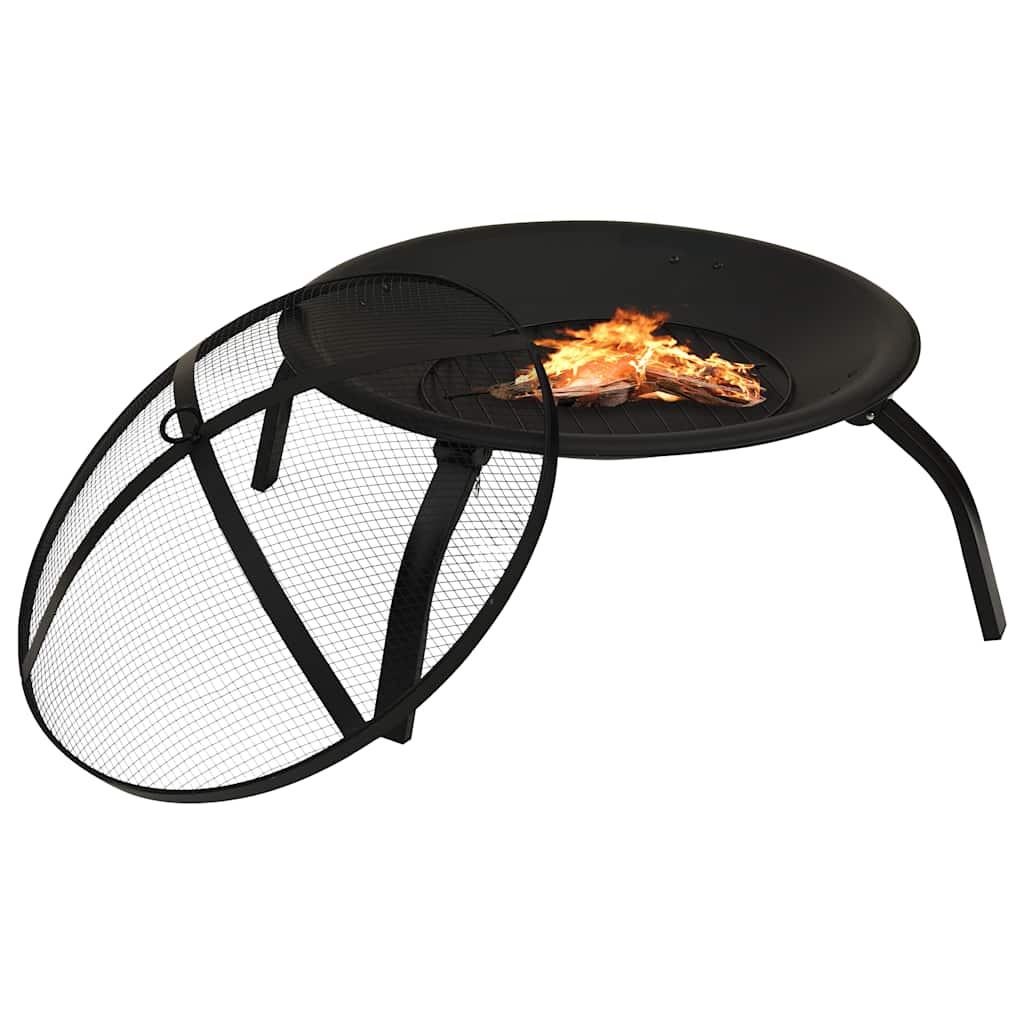 Vuurschaal en barbecue 2-in-1 met pook 56x56x49 cm staal is nu te koop bij PeponiXL, paradijselijk wonen!
