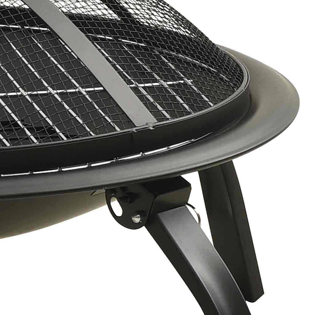 Vuurschaal en barbecue 2-in-1 met pook 56x56x49 cm staal is nu te koop bij PeponiXL, paradijselijk wonen!