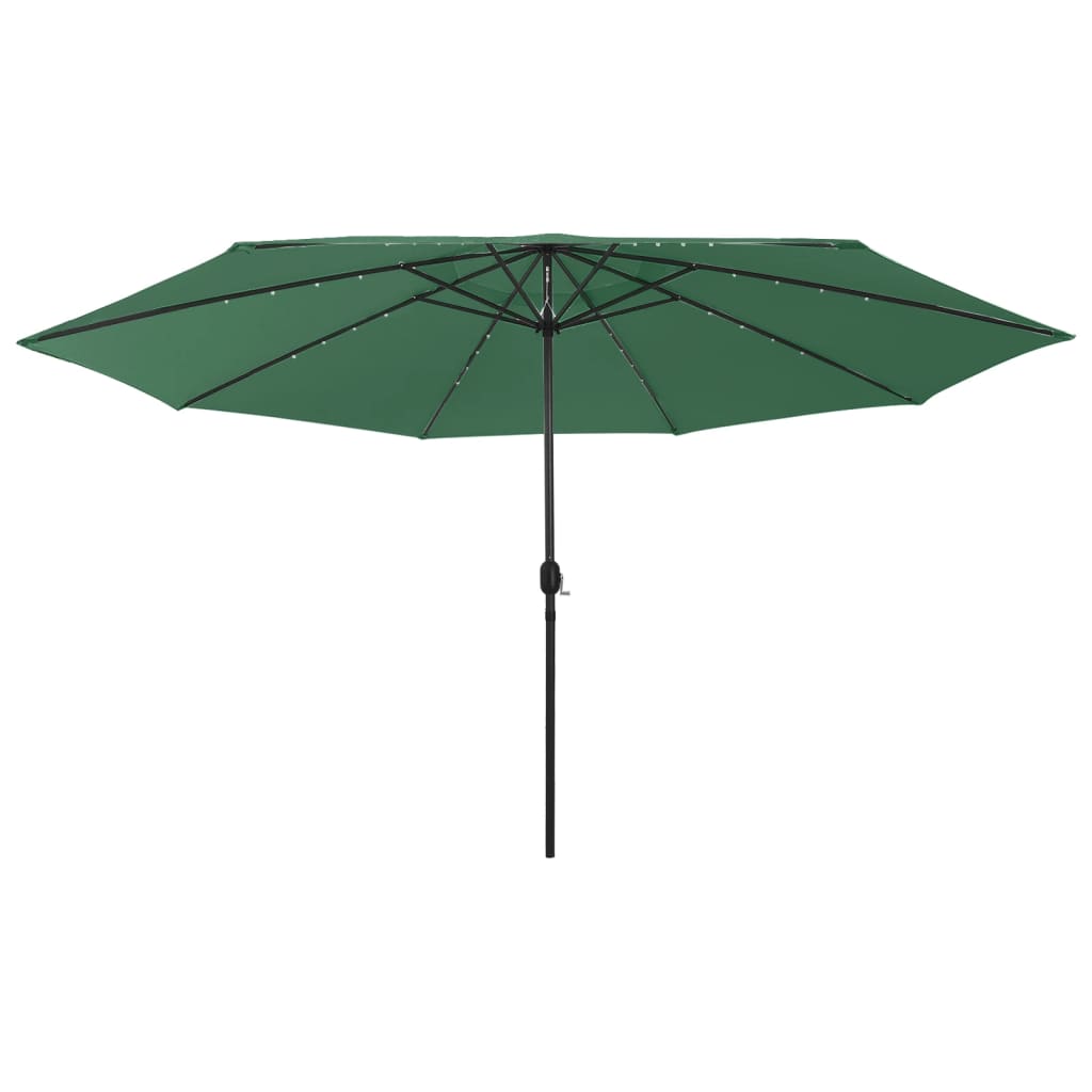 Parasol met LED-verlichting 400 cm groen is nu te koop bij PeponiXL, paradijselijk wonen!