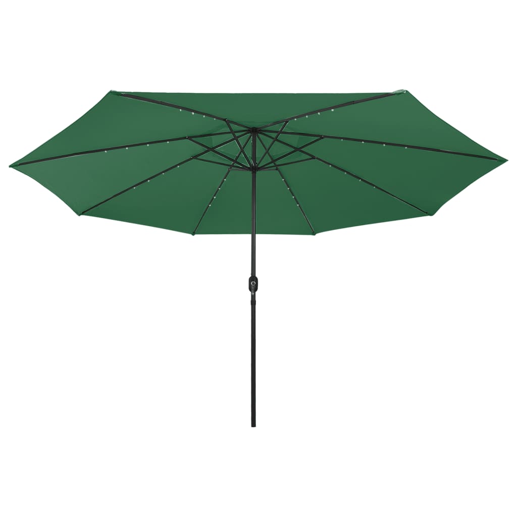 Parasol met LED-verlichting 400 cm groen is nu te koop bij PeponiXL, paradijselijk wonen!