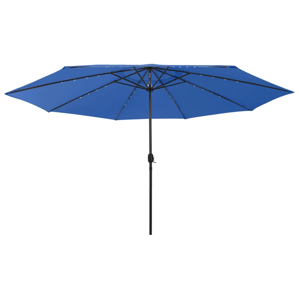Parasol met LED-verlichting 400 cm azuurblauw is nu te koop bij PeponiXL, paradijselijk wonen!