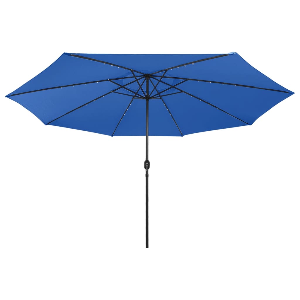Parasol met LED-verlichting 400 cm azuurblauw is nu te koop bij PeponiXL, paradijselijk wonen!