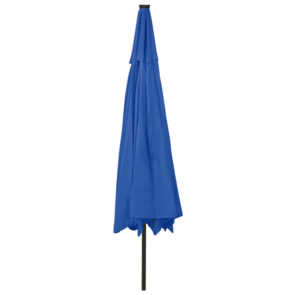 Parasol met LED-verlichting 400 cm azuurblauw is nu te koop bij PeponiXL, paradijselijk wonen!