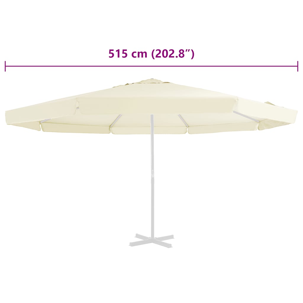 Vervangingsdoek voor parasol 515 cm zandkleurig is nu te koop bij PeponiXL, paradijselijk wonen!