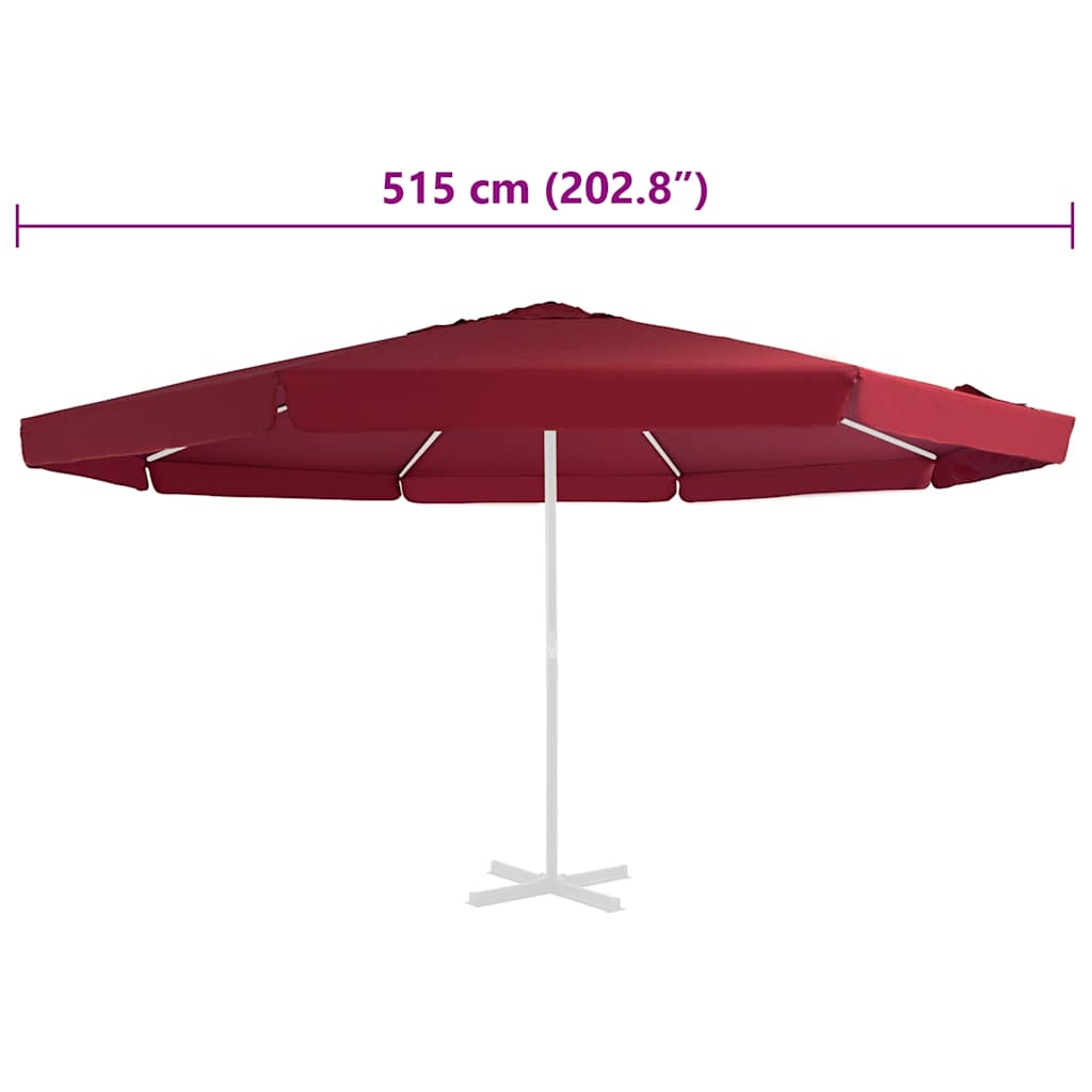 Vervangingsdoek voor parasol 515 cm bordeauxrood is nu te koop bij PeponiXL, paradijselijk wonen!