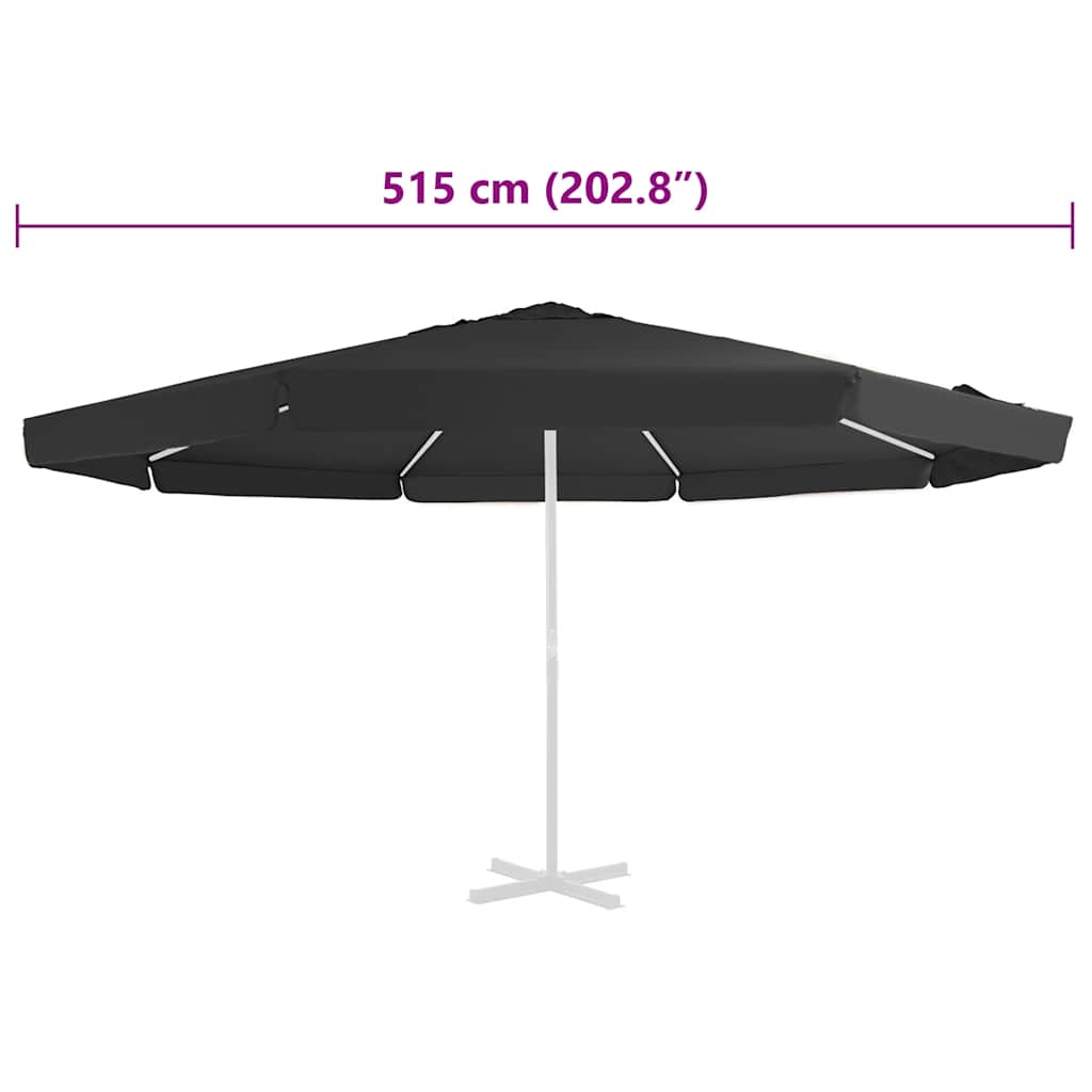 Vervangingsdoek voor parasol 515 cm zwart is nu te koop bij PeponiXL, paradijselijk wonen!