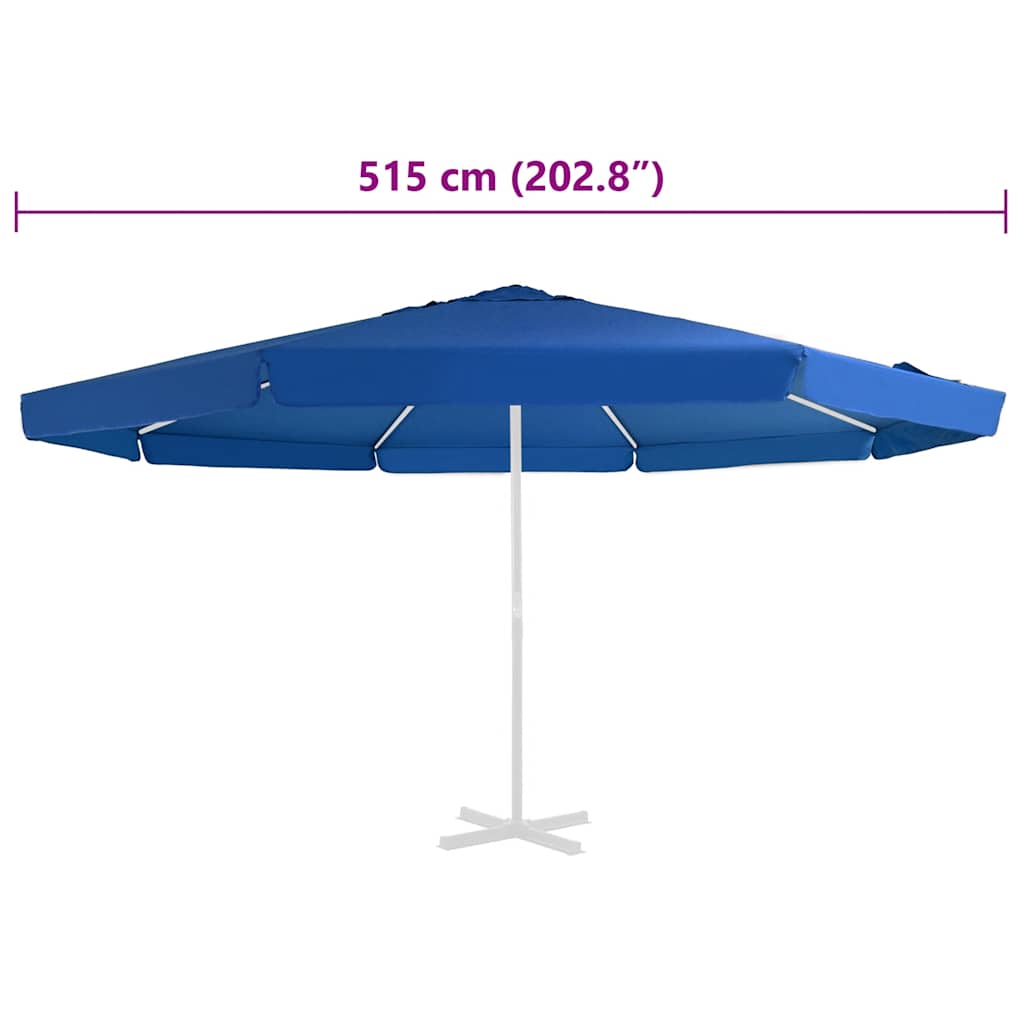 Vervangingsdoek voor parasol 515 cm azuurblauw is nu te koop bij PeponiXL, paradijselijk wonen!
