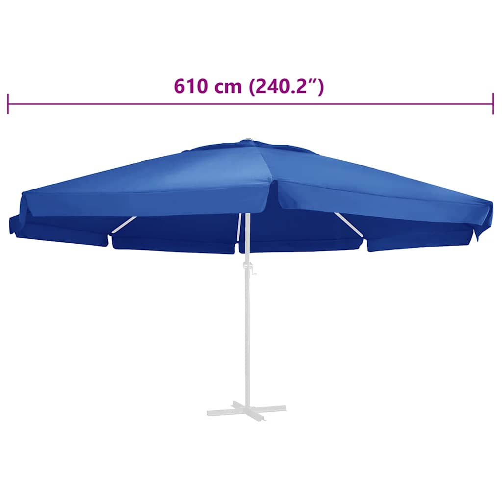 Vervangingsdoek voor parasol 610 cm azuurblauw is nu te koop bij PeponiXL, paradijselijk wonen!