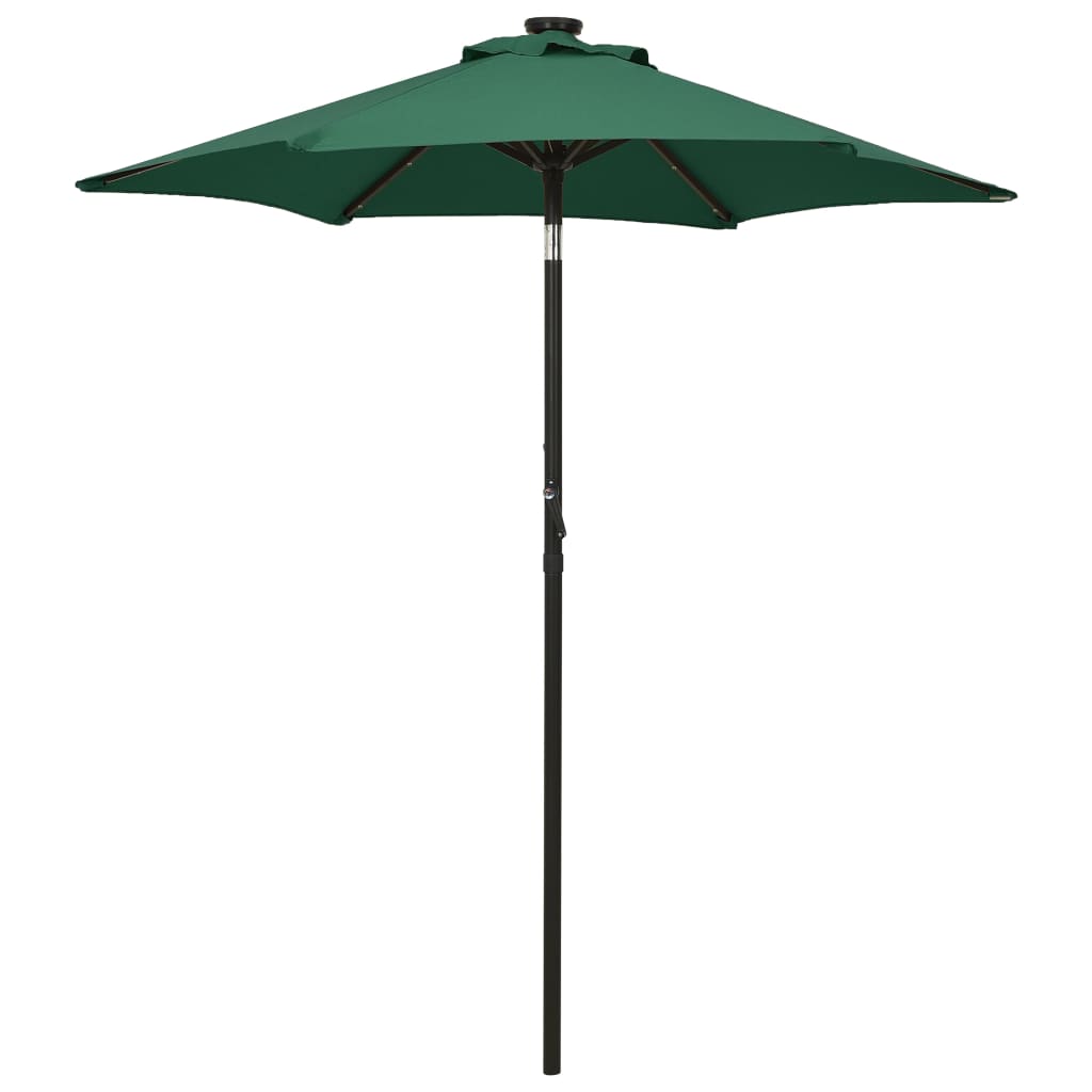 Parasol met LED-verlichting 200x211 cm aluminium groen is nu te koop bij PeponiXL, paradijselijk wonen!