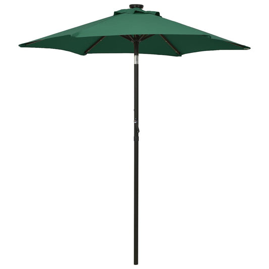 Parasol met LED-verlichting 200x211 cm aluminium groen is nu te koop bij PeponiXL, paradijselijk wonen!
