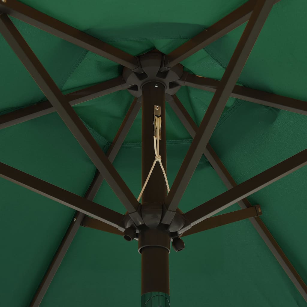Parasol met LED-verlichting 200x211 cm aluminium groen is nu te koop bij PeponiXL, paradijselijk wonen!