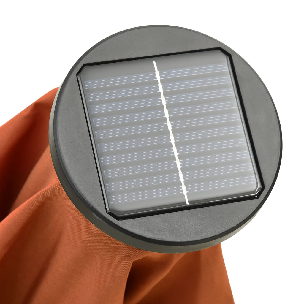 Parasol met LED-verlichting 200x211 cm aluminium terracotta is nu te koop bij PeponiXL, paradijselijk wonen!
