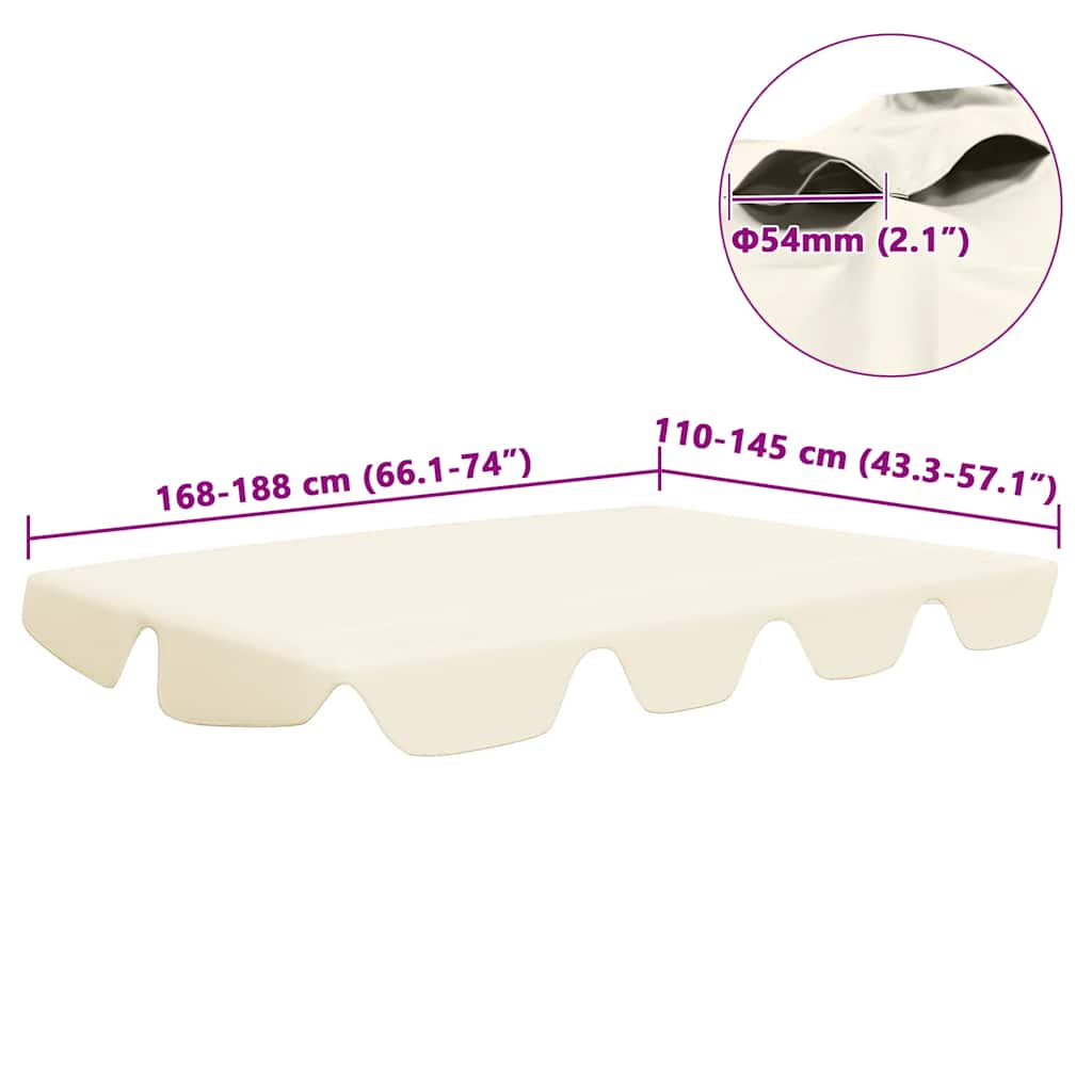 Vervangingsluifel voor schommelbank 188/168x145/110 cm crème is nu te koop bij PeponiXL, paradijselijk wonen!