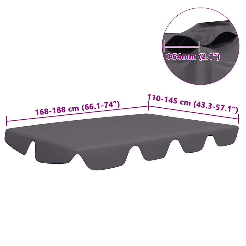 Vervangingsluifel voor schommelbank 188/168x145/110cm antraciet is nu te koop bij PeponiXL, paradijselijk wonen!