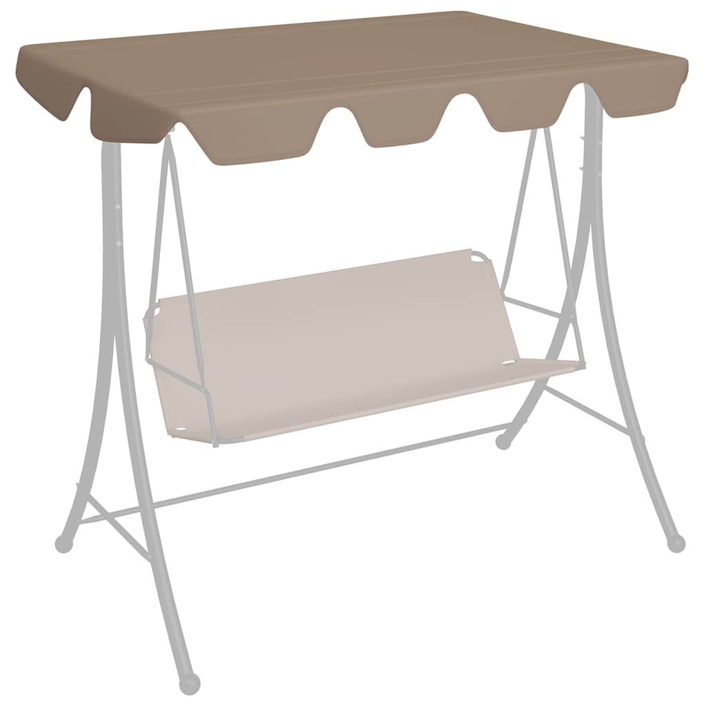 Vervangingsluifel voor schommelbank 188/168x145/110 cm taupe is nu te koop bij PeponiXL, paradijselijk wonen!