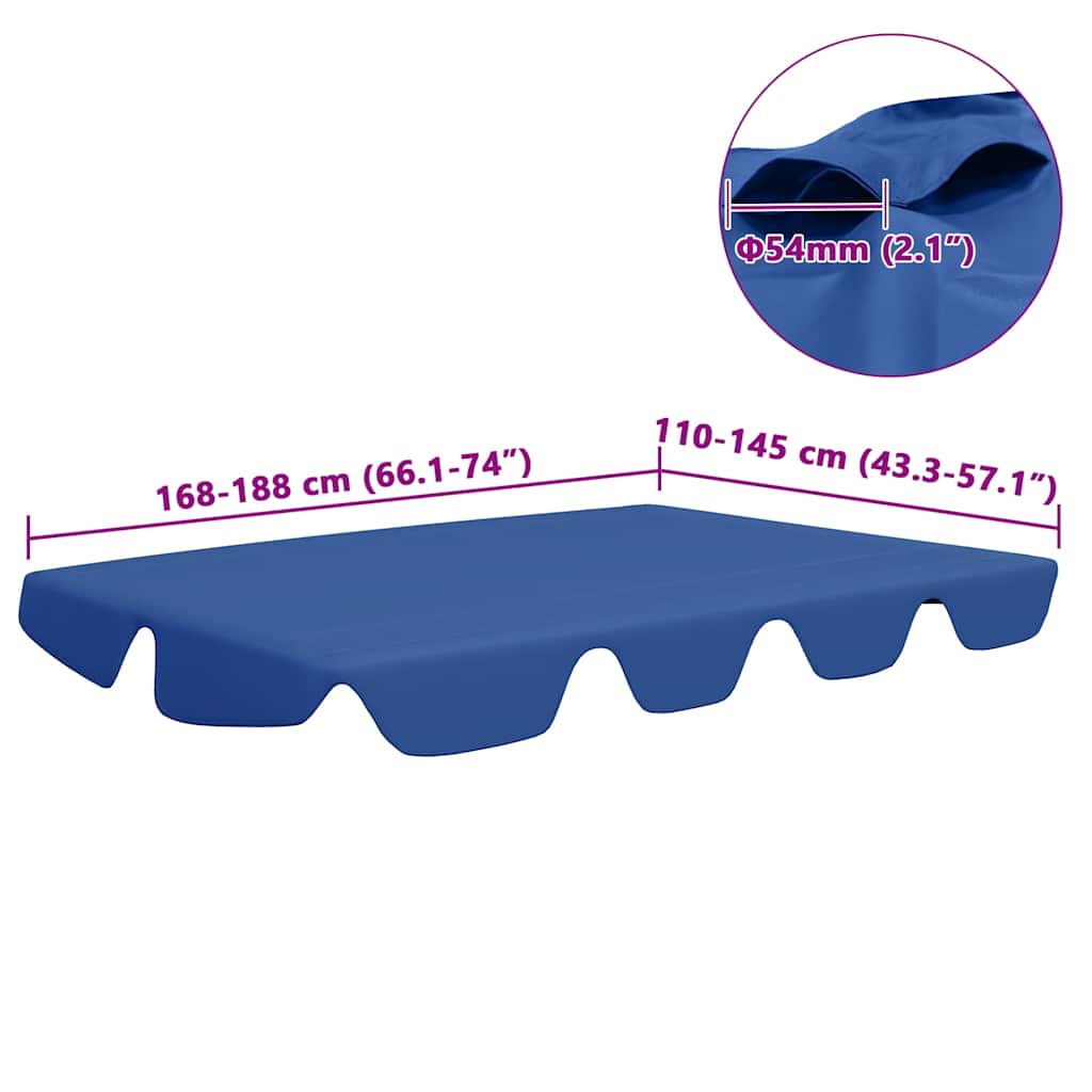 Vervangingsluifel voor schommelbank 188/168x145/110 cm blauw is nu te koop bij PeponiXL, paradijselijk wonen!