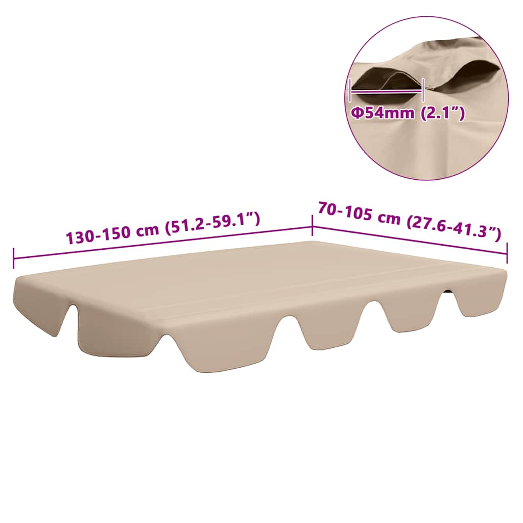 Vervangingsluifel voor schommelbank 150/130x105/70 cm beige is nu te koop bij PeponiXL, paradijselijk wonen!