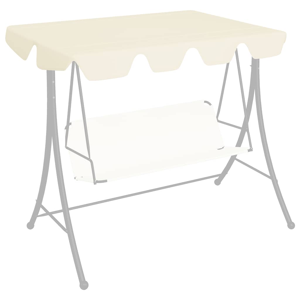 Vervangingsluifel voor schommelbank 150/130x105/70cm crèmekleur is nu te koop bij PeponiXL, paradijselijk wonen!