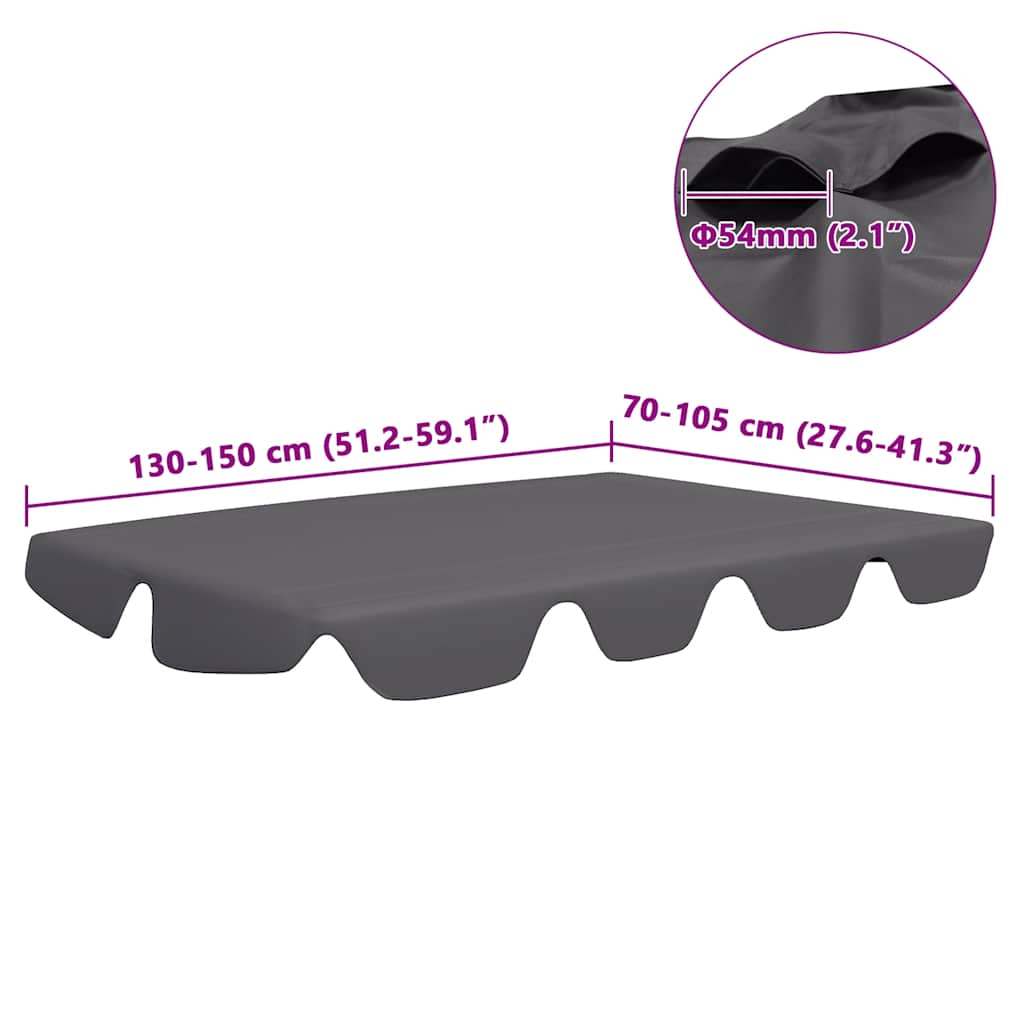 Vervangingsluifel voor schommelbank 150/130x105/70 cm antraciet is nu te koop bij PeponiXL, paradijselijk wonen!