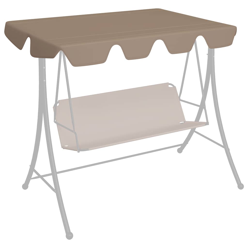 Vervangingsluifel voor schommelbank 150/130x105/70 cm taupe is nu te koop bij PeponiXL, paradijselijk wonen!