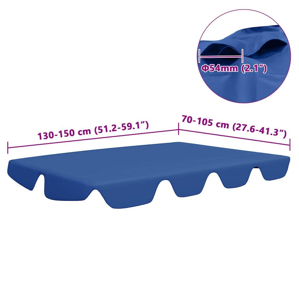 Vervangingsluifel voor schommelbank 150/130x105/70 cm blauw is nu te koop bij PeponiXL, paradijselijk wonen!