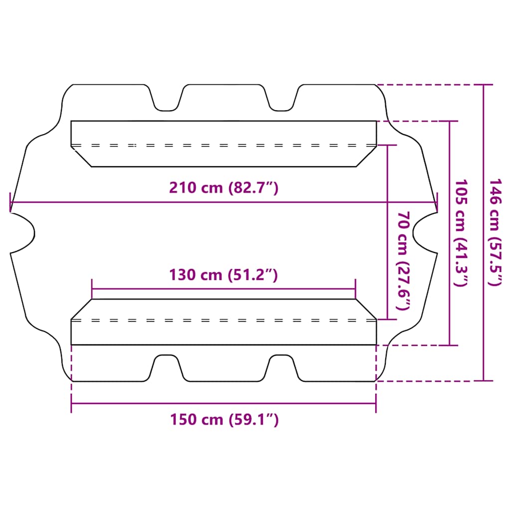 Vervangingsluifel voor schommelbank 150/130x105/70 cm wijnrood is nu te koop bij PeponiXL, paradijselijk wonen!