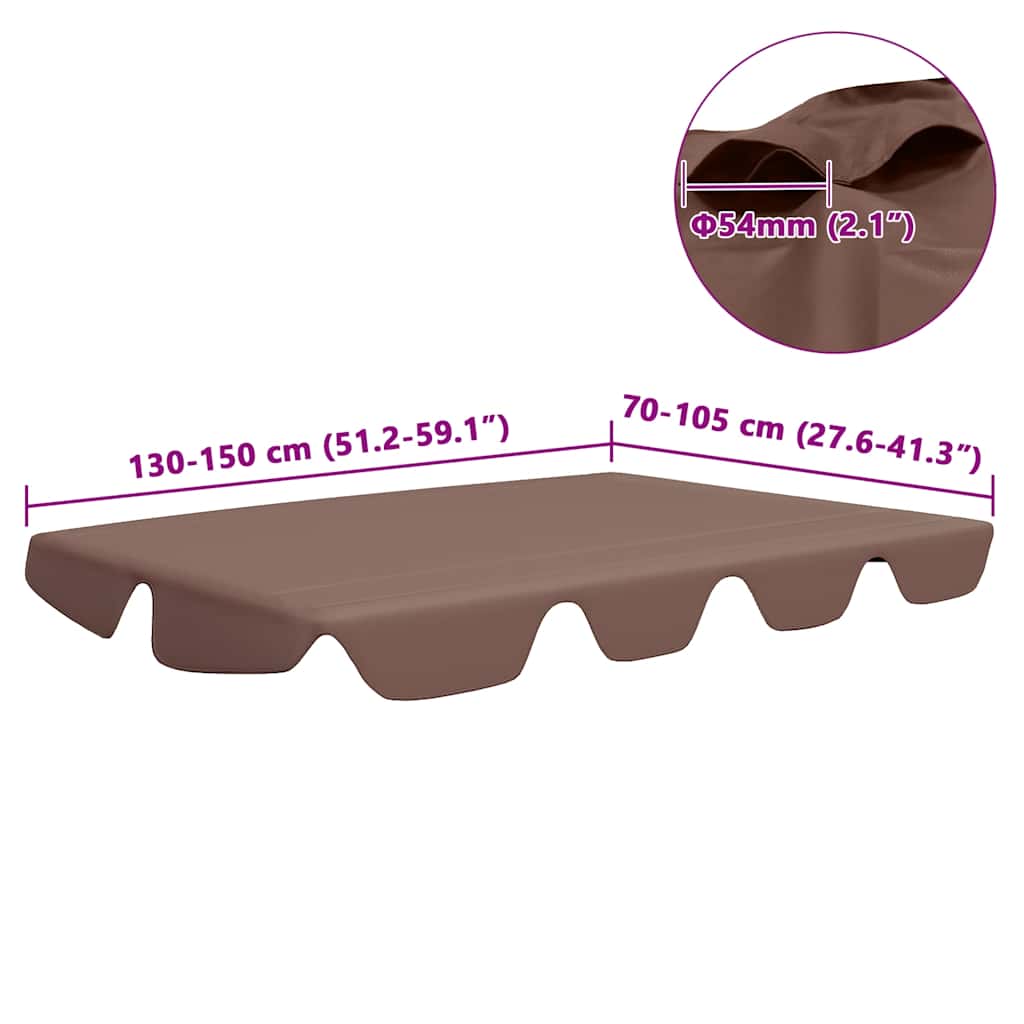 Vervangingsluifel voor schommelbank 150/130x105/70 cm bruin is nu te koop bij PeponiXL, paradijselijk wonen!