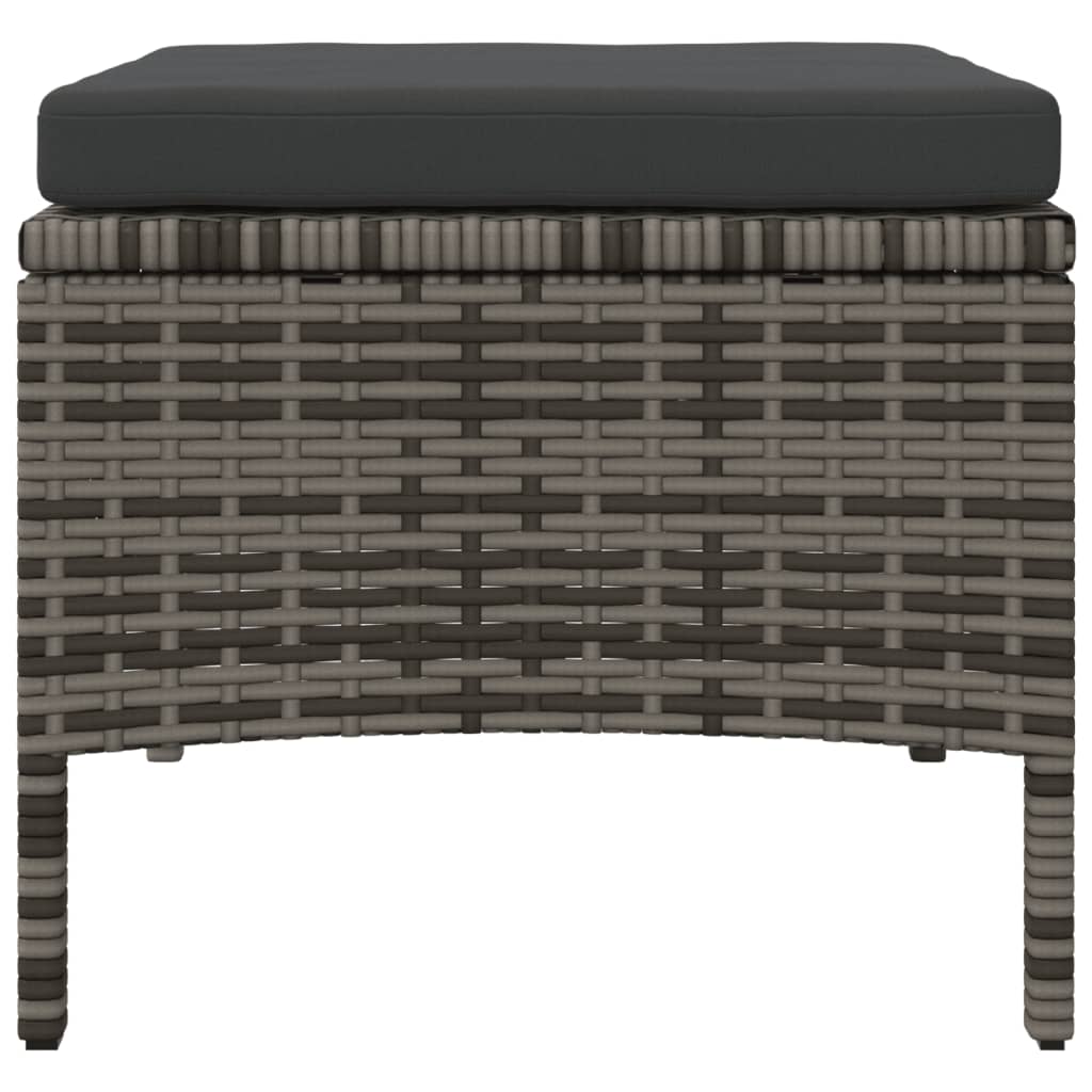 Tuinbank met tafeltje en krukken tweezits poly rattan grijs is nu te koop bij PeponiXL, paradijselijk wonen!