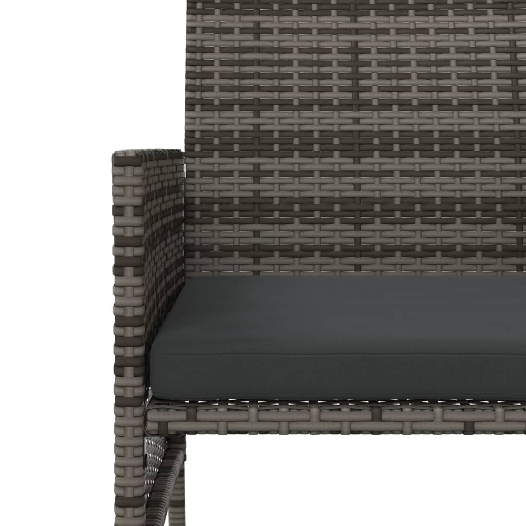 Tuinbank met tafeltje en krukken tweezits poly rattan grijs is nu te koop bij PeponiXL, paradijselijk wonen!