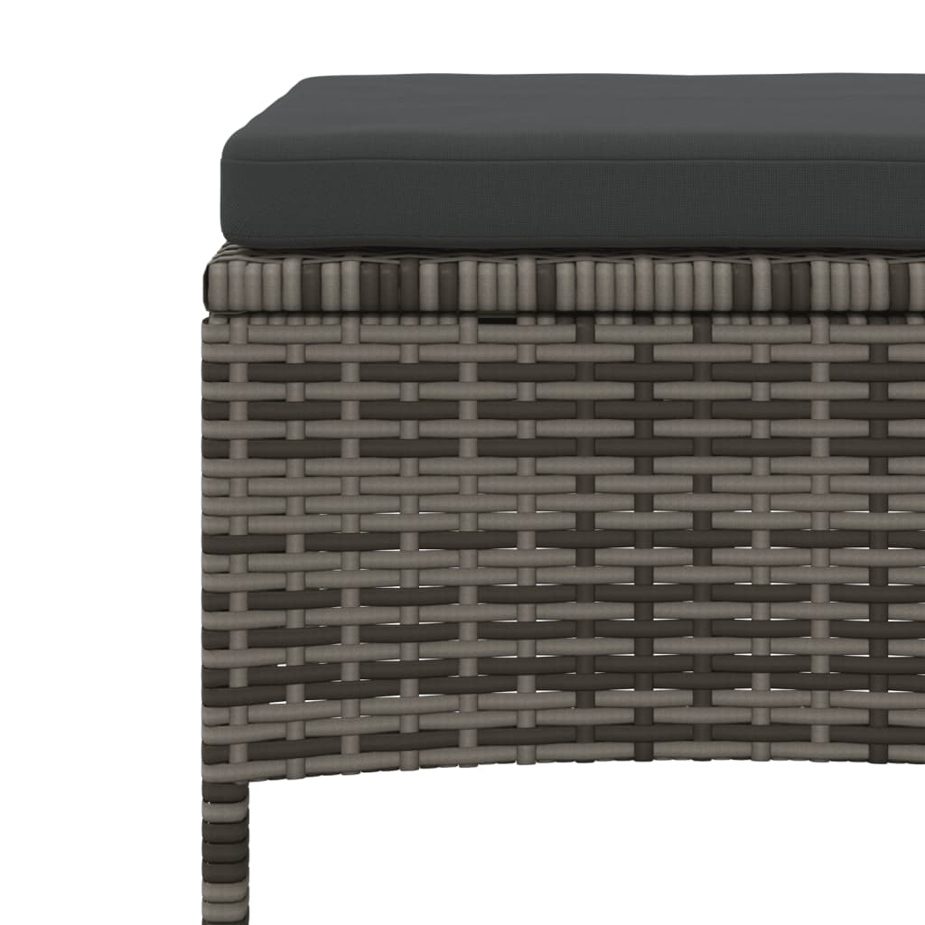 Tuinbank met tafeltje en krukken tweezits poly rattan grijs is nu te koop bij PeponiXL, paradijselijk wonen!