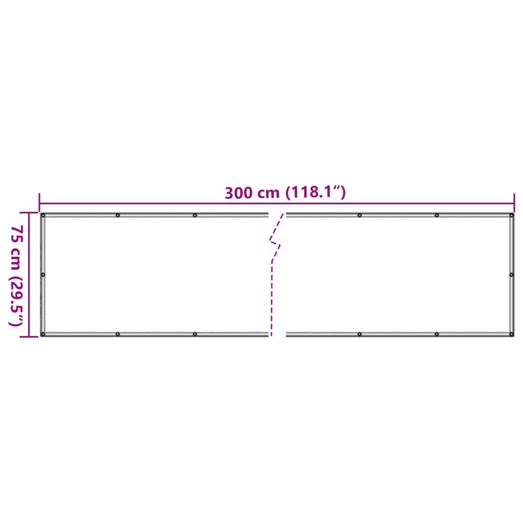 Balkonscherm 75x300 cm oxford stof antraciet is nu te koop bij PeponiXL, paradijselijk wonen!