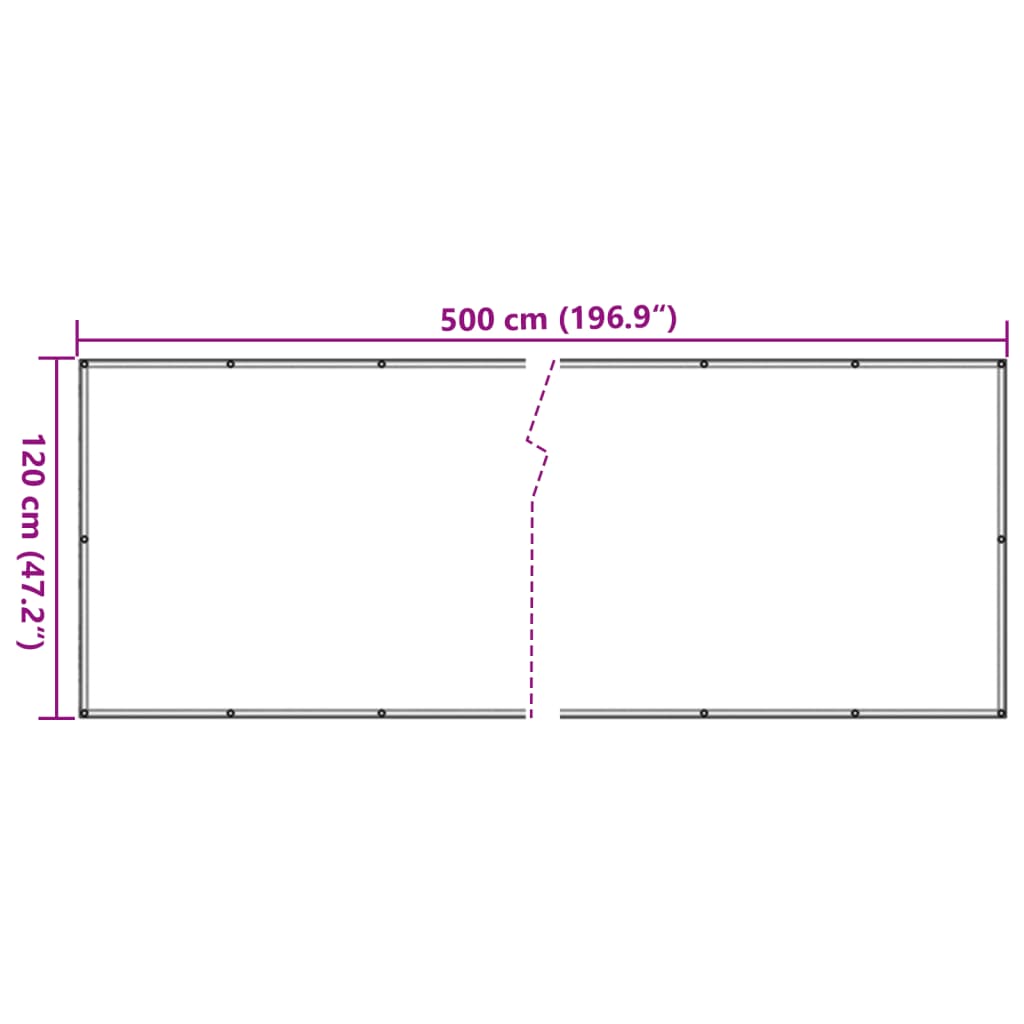 Balkonscherm 120x500 cm oxford stof antraciet is nu te koop bij PeponiXL, paradijselijk wonen!