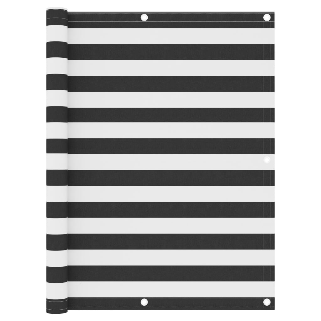 Balkonscherm 120x400 cm oxford stof antraciet en wit is nu te koop bij PeponiXL, paradijselijk wonen!