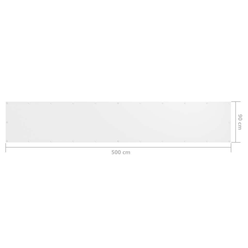 Balkonscherm 90x500 cm oxford stof wit is nu te koop bij PeponiXL, paradijselijk wonen!