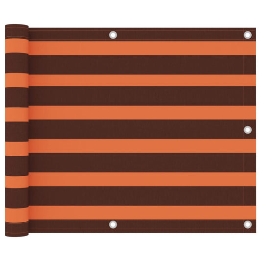Balkonscherm 75x300 cm oxford stof oranje en bruin is nu te koop bij PeponiXL, paradijselijk wonen!
