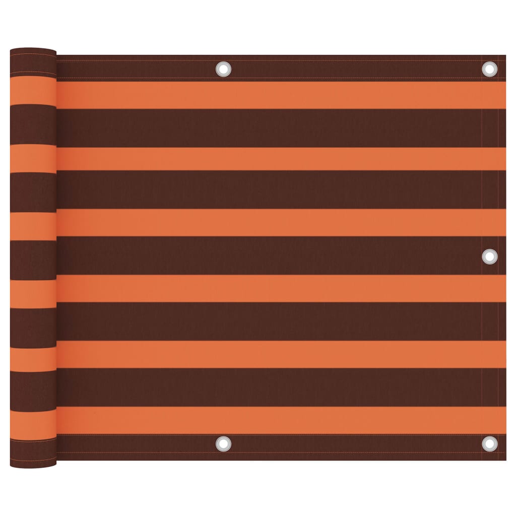 Balkonscherm 75x500 cm oxford stof oranje en bruin is nu te koop bij PeponiXL, paradijselijk wonen!