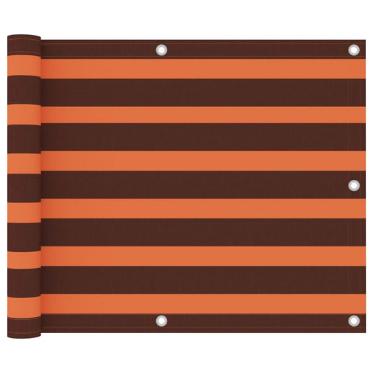Balkonscherm 75x500 cm oxford stof oranje en bruin is nu te koop bij PeponiXL, paradijselijk wonen!