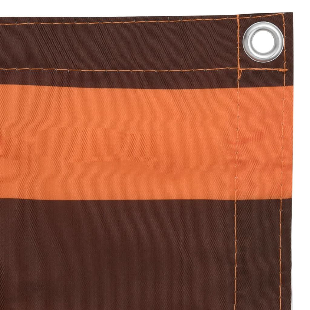 Balkonscherm 75x500 cm oxford stof oranje en bruin is nu te koop bij PeponiXL, paradijselijk wonen!