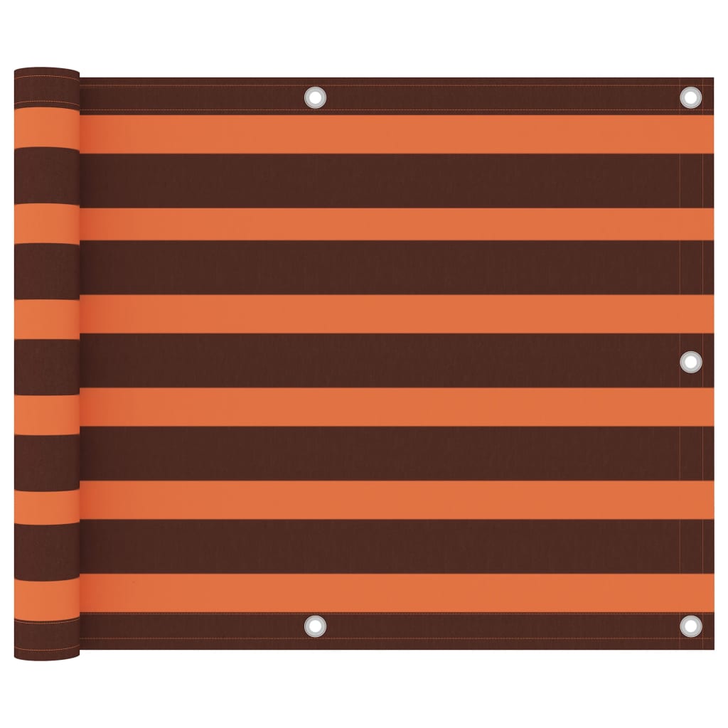 Balkonscherm 75x600 cm oxford stof oranje en bruin is nu te koop bij PeponiXL, paradijselijk wonen!