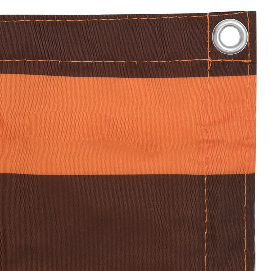 Balkonscherm 75x600 cm oxford stof oranje en bruin is nu te koop bij PeponiXL, paradijselijk wonen!